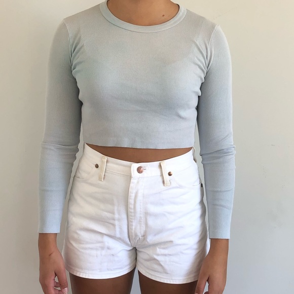 Brandy Melville light blue tie dye long sleeve top - Picture 2 of 3